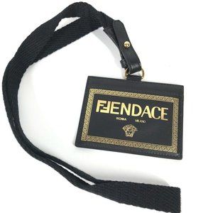 VERSACE FENDACE ID holder Medusa with neck strap Card Case